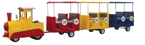 Trackless train yellow