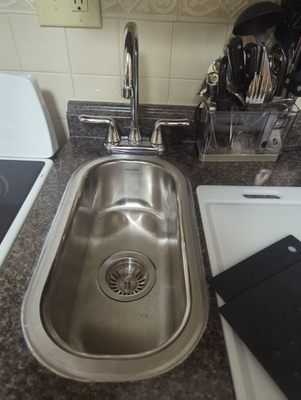 Tried Patriot's Place through Airbnb.  This is the sink.