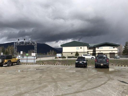 Parking area next to Lake Water Treatment Plant