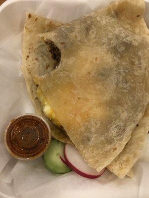 Huge carne asada quesadilla