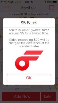 $5... $5 flat rides! (In subway commercial tune)