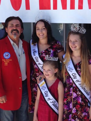 Grand opening attendees including: the president of the AV Hispanic Chamber of Commerce, Miss Junior Miss and Little Miss City of Palmdale