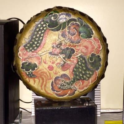 Chinese drum about 100 years old.  Beautiful.