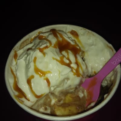 Everything i was wanting all in one cup. Mmmmm banana royale extra whip  and caramel