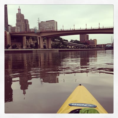 Paddling downtown Saint Paul