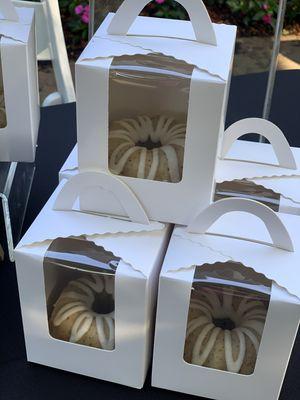 Mini Bundt cake at market