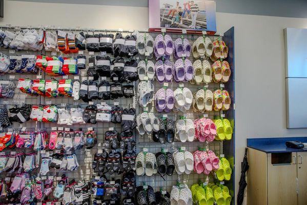 Shot of Popular Brand Section (I.e. Croc Shoe Wall)