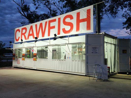 Crawfish and seafood boil stand.