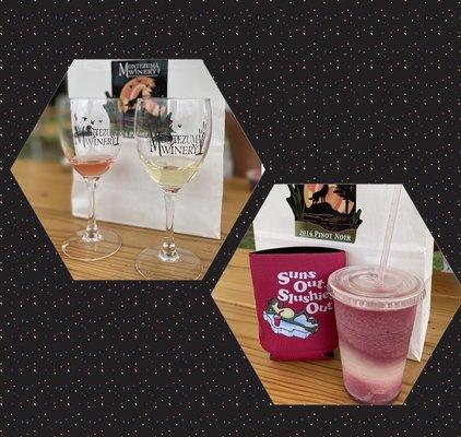 $12 wine tasting  $7 wine slushies