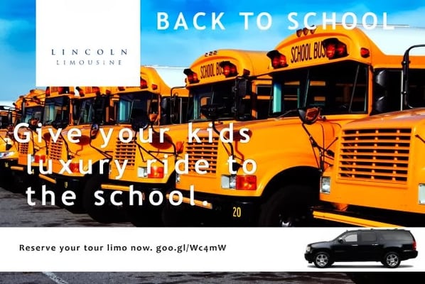 Lincoln town car or SUV for your family to drive to the school.