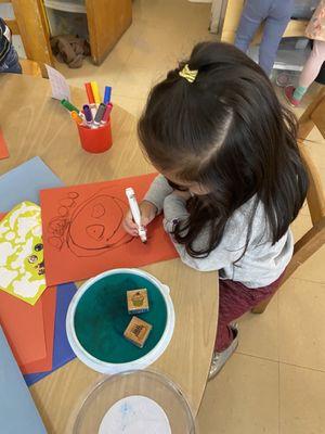 Kid enjoying school