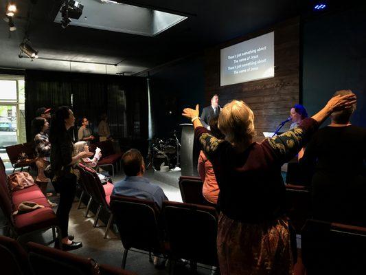 Worship in our old Belltown location.