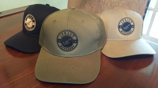 Custom embroidered hats.