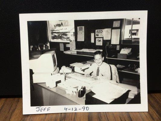 Little Jeff Stanton at work in 1990.