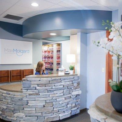 Reception center at Spokane dental implants specialist  Dr. Max Molgard