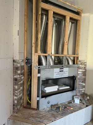 After it's installed. new Valor L1 gas unit. Pict. 3/3
Finished wall soon to be ready.