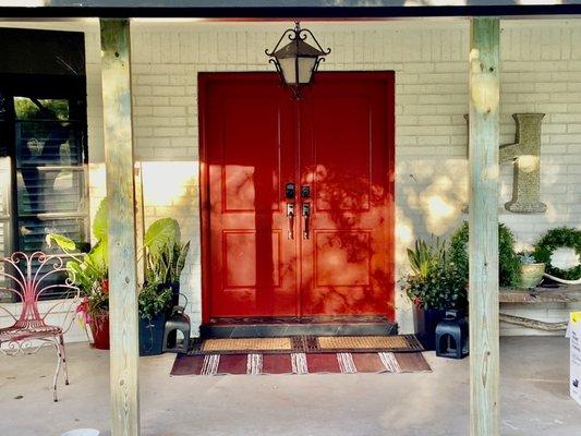 Bolero red on new doors.