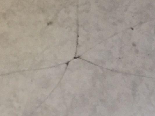 Tile flooring broken