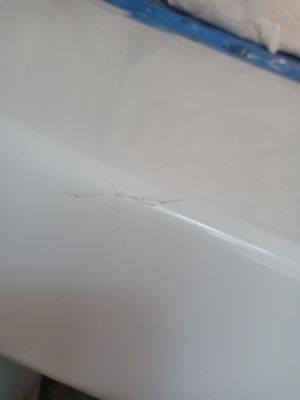 Cracked my new tub