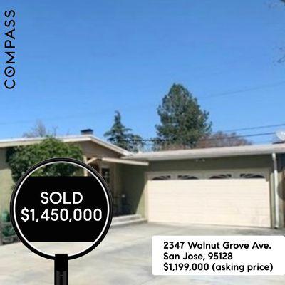 SOLD $1,450,000 
Santa Clara, CA