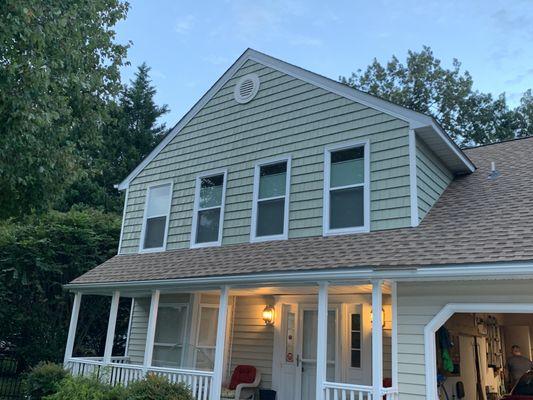 Finish siding replacement with a beautiful Vinyl Shake  and Shingles