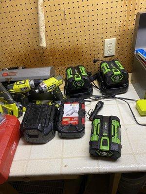 Water damage to power tools and the chargers