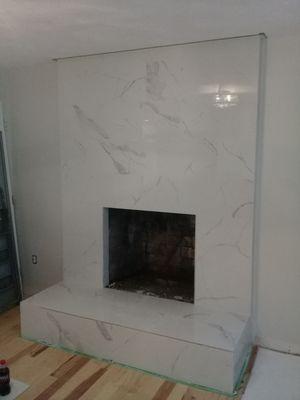 Beautiful fireplace refacing