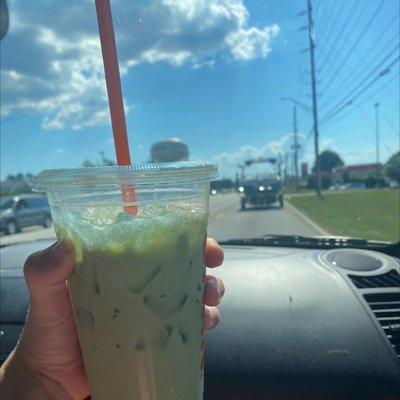 Ice matcha latte