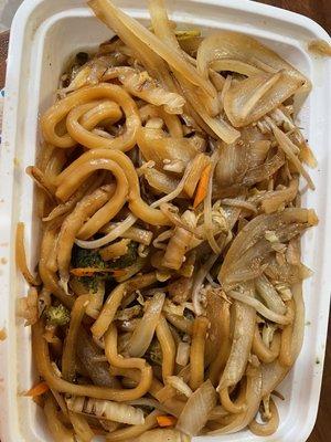 Takeout veggie Yaki Udon