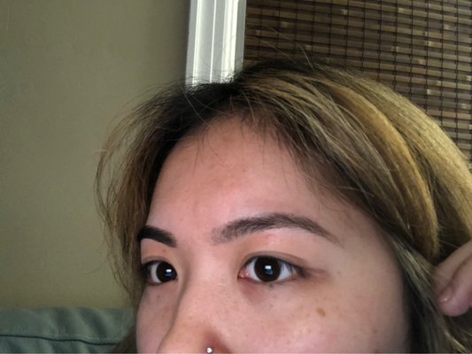 eyebrow threading and natural tint