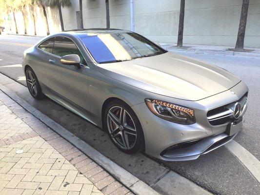 2015 Mercedes Benz S63 S Class Coupe AMG Edition 1 (First Edition) Grey Mate Red Interior