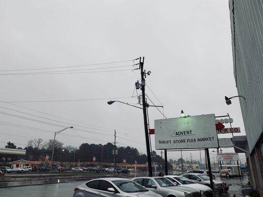 Store front and sign