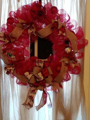 I absolutely love my Christmas wreath she put together for us!