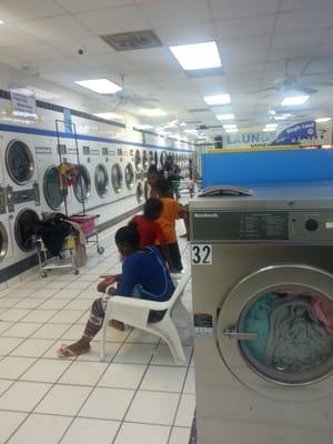 Ghetto place, they give free dryers but there's a line & it's only a few not all dryers are free so don't get excited!