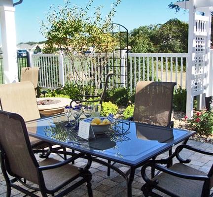 Private courtyard featured at the new carriage/patio homes at Mission Hills and The Preserves