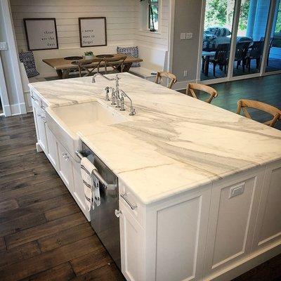 Residential Customer Kitchen Island Countertop Install