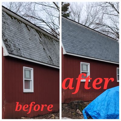 Yes we offer roof cleaning  as well.