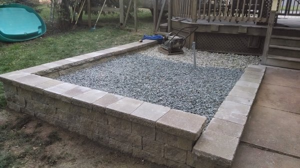 Created these new landscape walls for a outdoor jacuzzi.