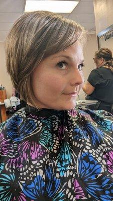 Amazing hair cut and style by Melissa