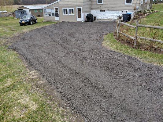 Stone driveway