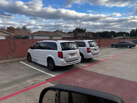 Wheelchair Rental Vans outside of office.