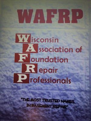 Ace Home Inspections is a member of the Wisconsin Association of Foundation Repair Professionals.