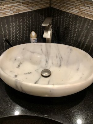 New sink we installed in a bathroom