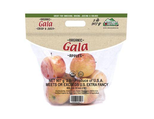 2lb Organic Gala pouch bag.