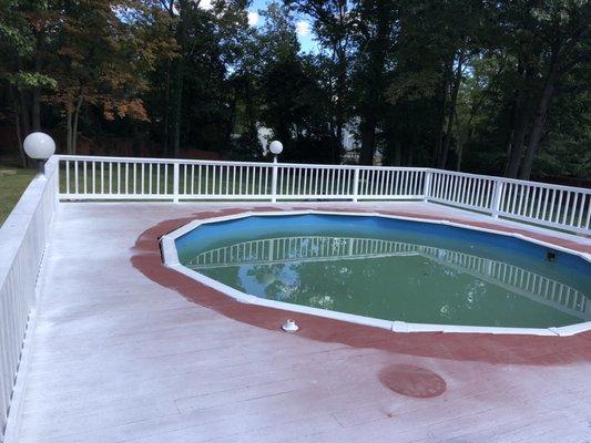 Pool painting before