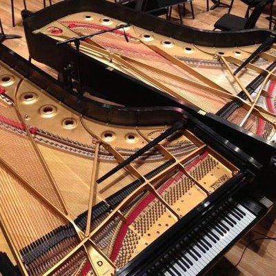 Sideby Side 9ft. Steinways for Eastern Symphony Orchestra