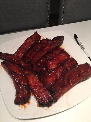 Best BBQ Ribs, Period...  This is a large order of ribs, bone-in, and you won't be disappointed.  They are big and meaty.