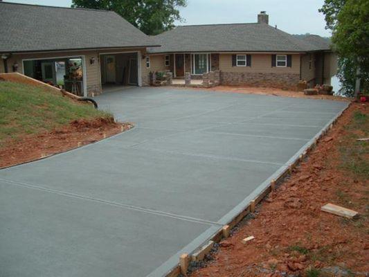 Demolished old driveway and redid with an extension.