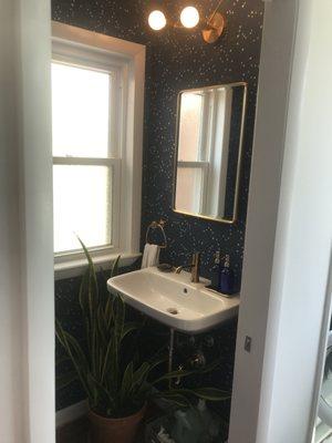 New powder room, Brightwood DC