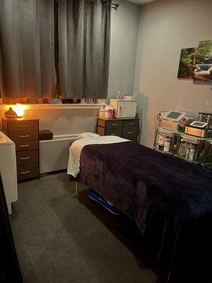 Our lovely massage room.